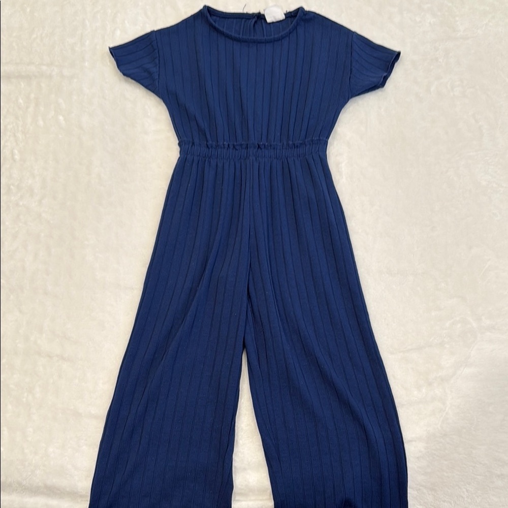 Zara Blue Jumpsuit with Wide Leg Design